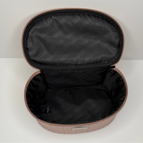 New Guess Pink Large Cosmetic Bag Vanity Case Pouch Travel Bag - Picture 9 of 9